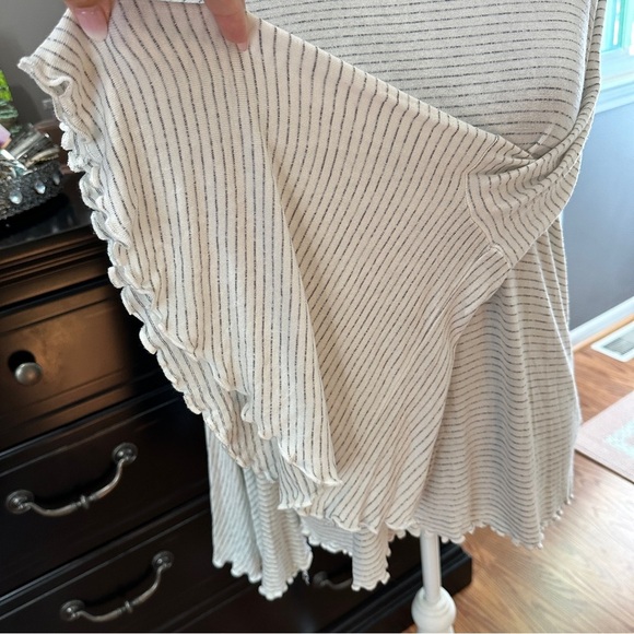 LC Lauren Conrad Striped Bell Sleeve Free People Boho Vibe Size Large - Picture 5 of 13